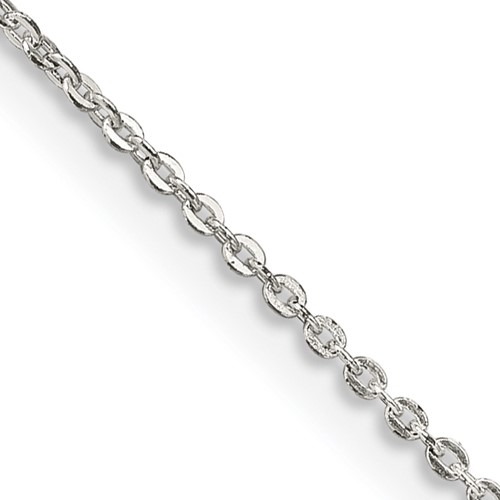 Sterling Silver.9mm Flat Link Cable Chain