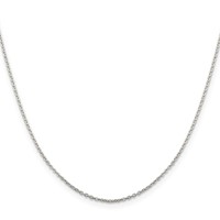 Sterling Silver 1mm Flat Link Cable Chain view 2