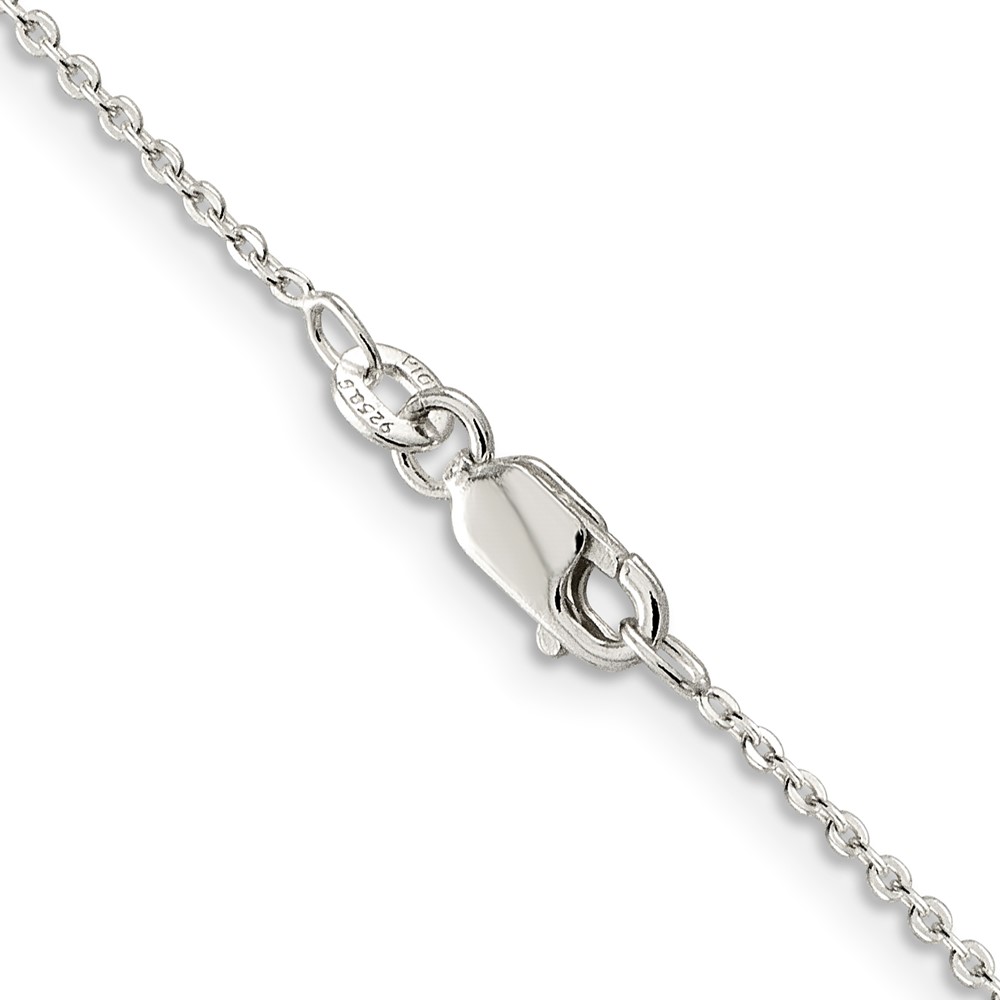 Sterling Silver 1mm Flat Link Cable Chain (QPE77-16)