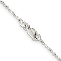 Sterling Silver 1mm Flat Link Cable Chain view 3