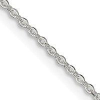 Sterling Silver 1mm Flat Link Cable Chain view 1
