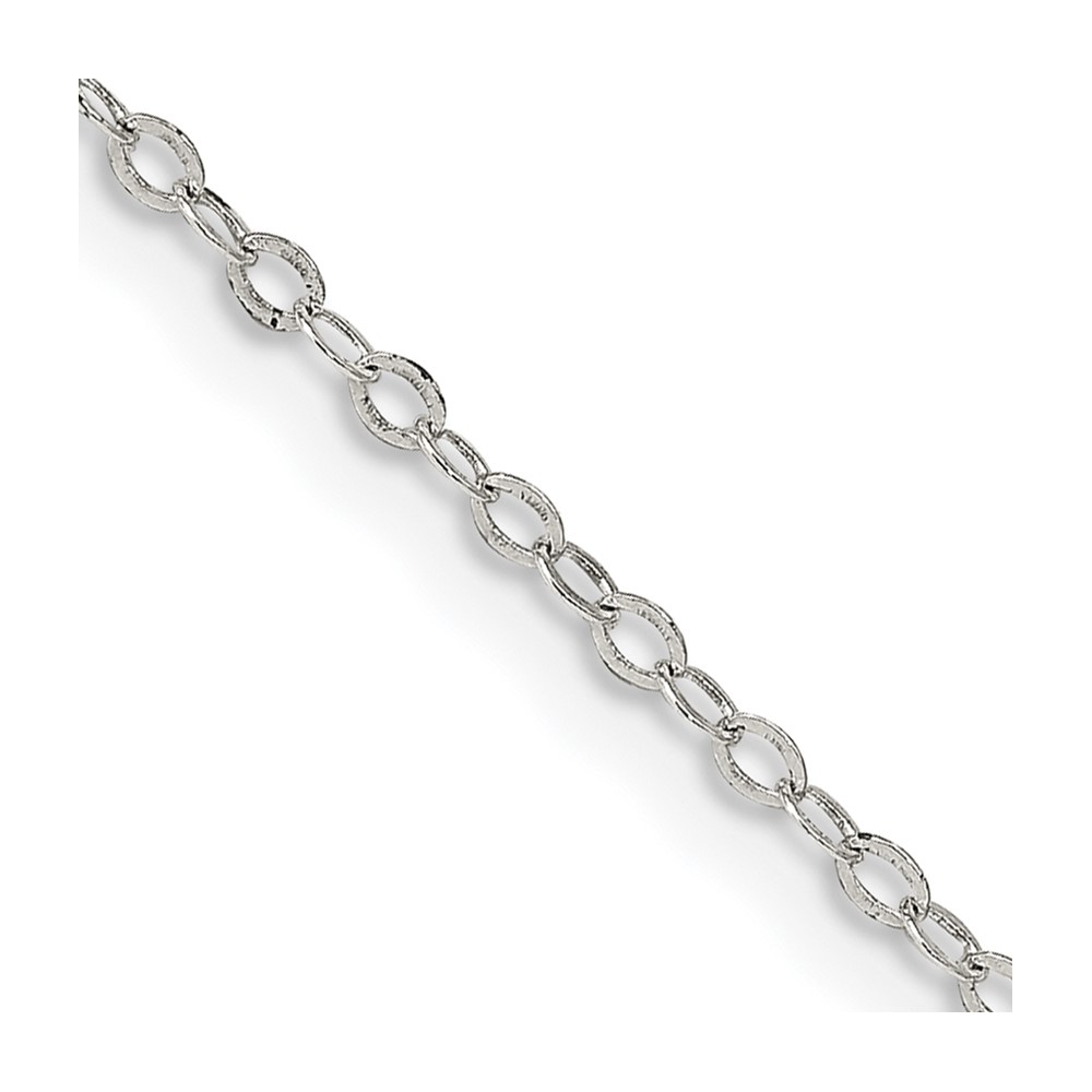 Sterling Silver 1.5mm Flat Open Oval Cable Chain (QPE79-16)