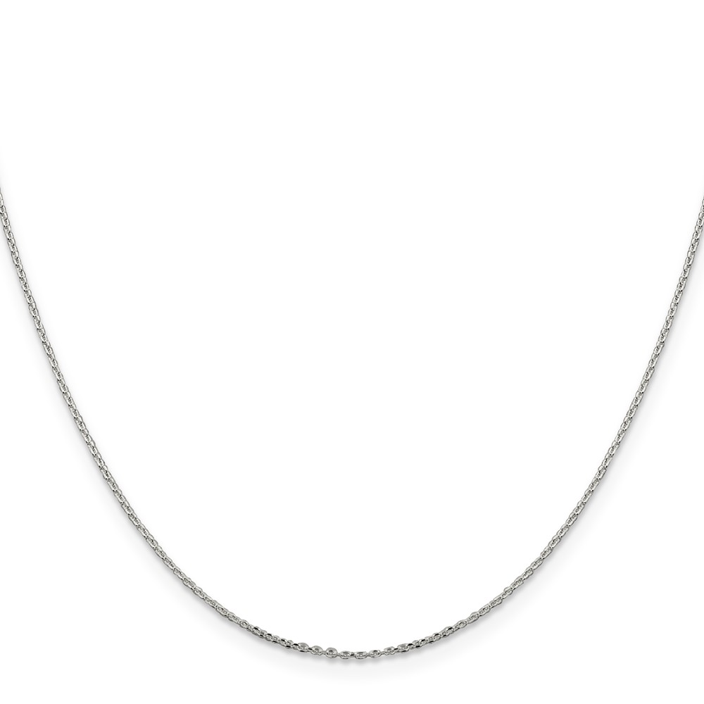 Sterling Silver .95mm Diamond-cut Forzantine Cable Chain w/2in ext. (QPE81E-18)