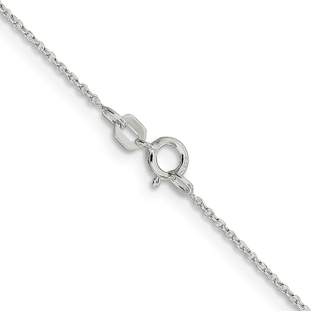 Sterling Silver .95mm Diamond-cut Forzantine Cable Chain (QPE81-18)