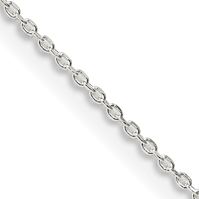 Sterling Silver .95mm Diamond-cut Forzantine Cable Chain w/2in ext. (QPE81E-18)