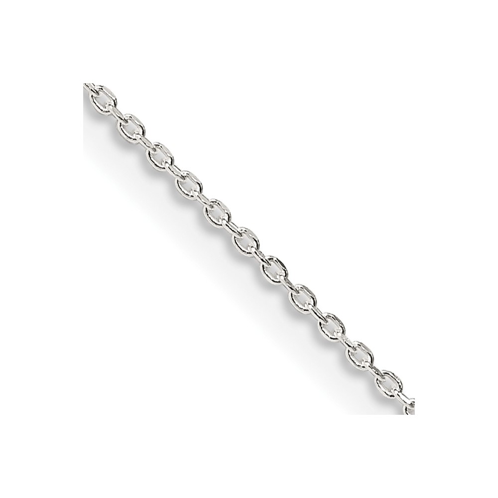 Sterling Silver .95mm Diamond-cut Forzantine Cable Chain w/2in ext. (QPE81E-18)