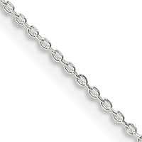 Sterling Silver .95mm Diamond-cut Forzantine Cable Chain view 1