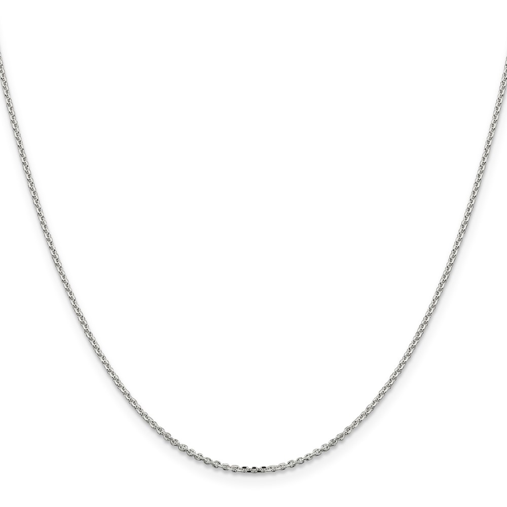 Sterling Silver 1.4mm Diamond-cut Forzantine Cable Chain w/2in ext. (QPE82E-18)