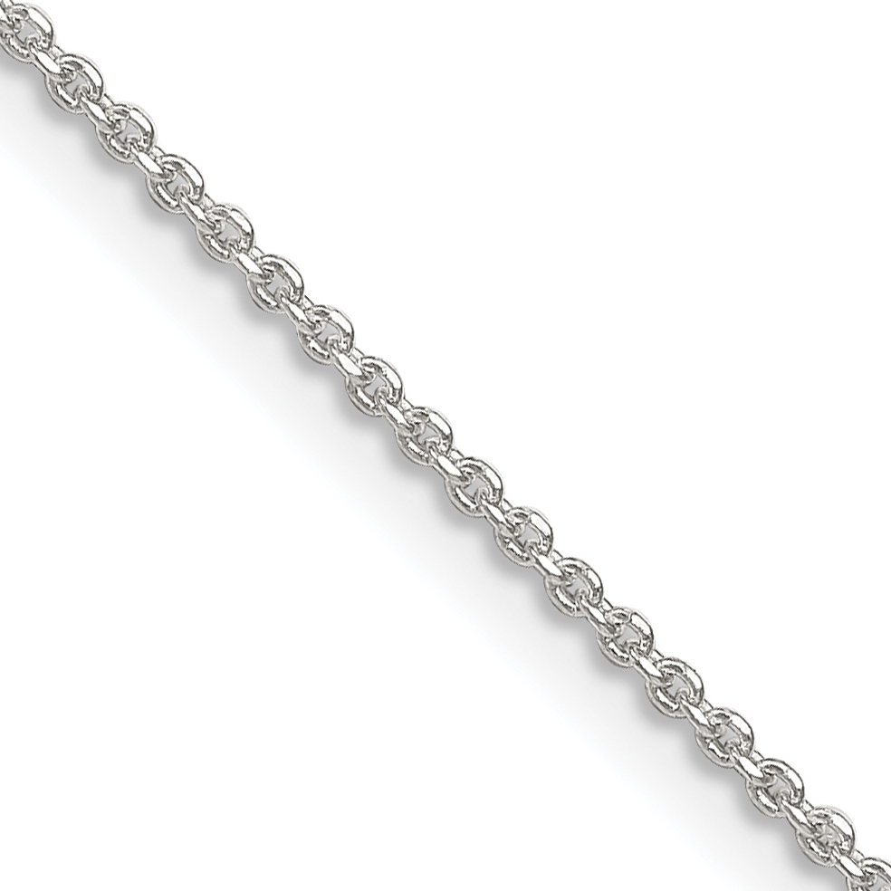 Sterling Silver 1.4mm Diamond-cut Forzantine Cable Chain (QPE82-24)