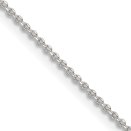 Sterling Silver 1.4mm Diamond-cut Forzantina Cable Chain