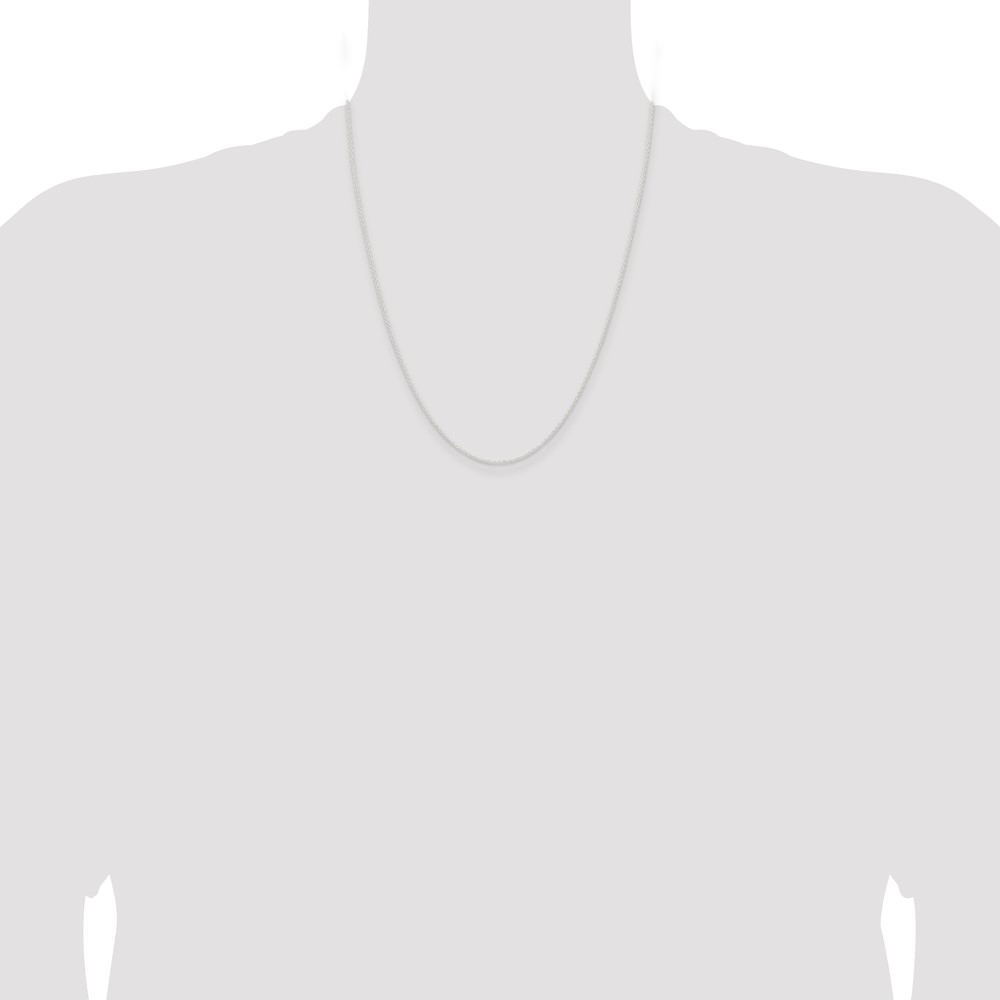 Sterling Silver 1.45mm Forzantine Cable Chain (QPE86-22)