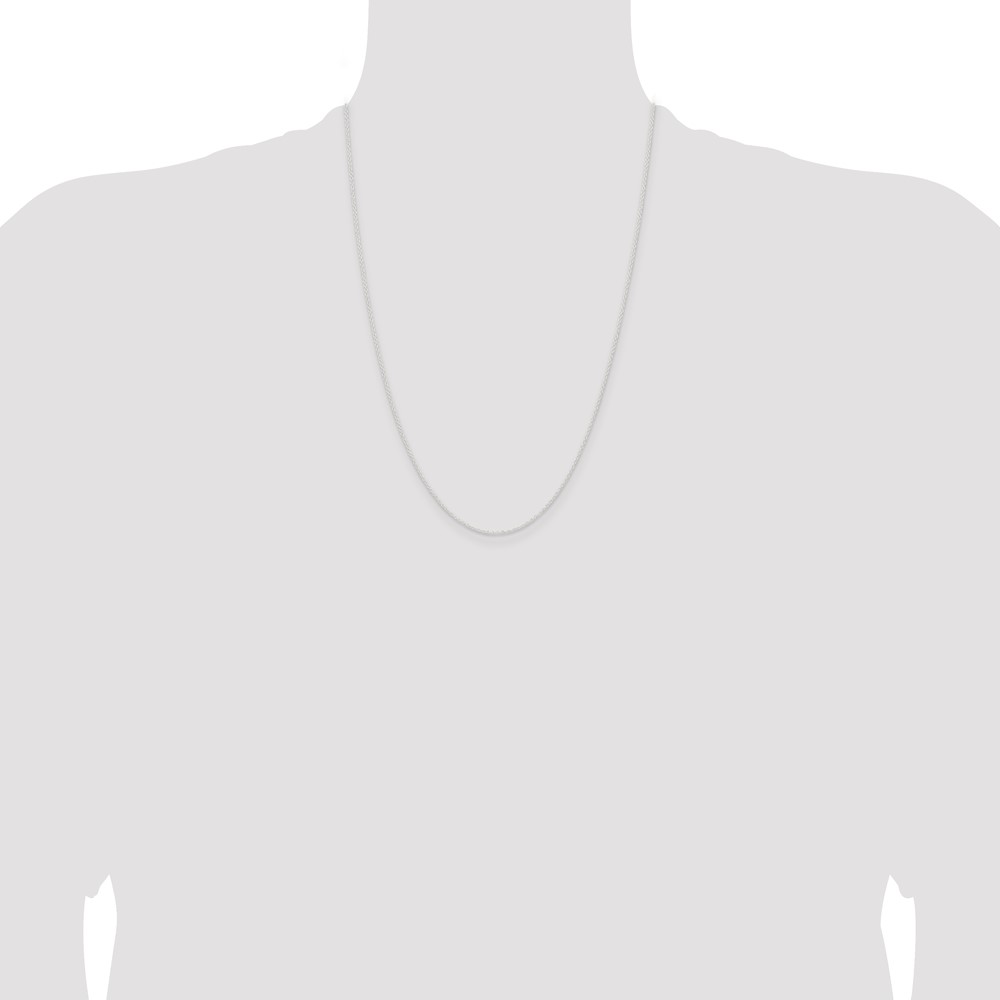 Sterling Silver 1.45mm Forzantine Cable Chain (QPE86-24)