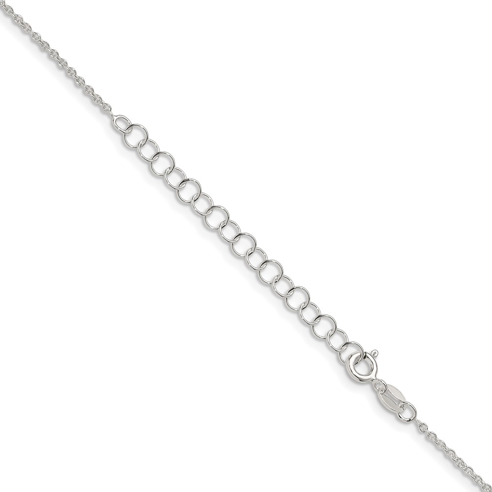 Sterling Silver 1.45mm Forzantine Cable Chain w/2in ext. (QPE86E-18)