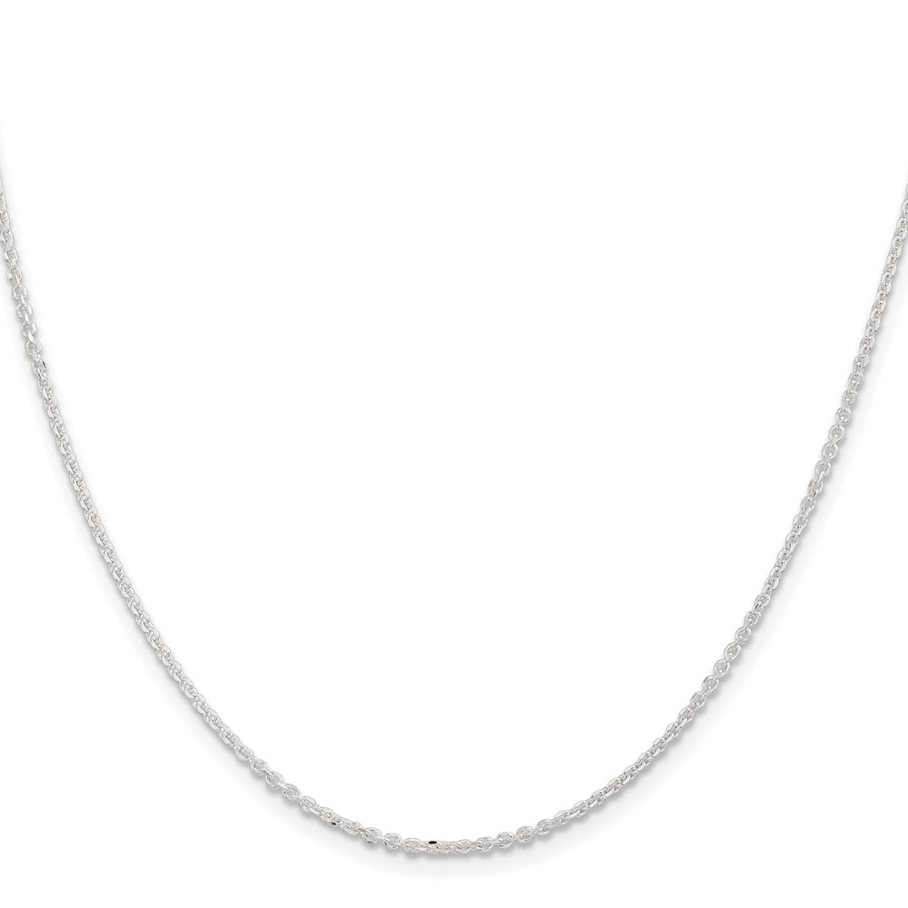 Sterling Silver 1.85mm Diamond-cut Forzantine Cable Chain (QPE88-18)
