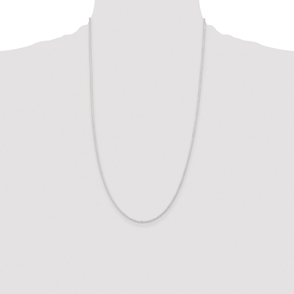 Sterling Silver 1.85mm Diamond-cut Forzantine Cable Chain (QPE88-26)
