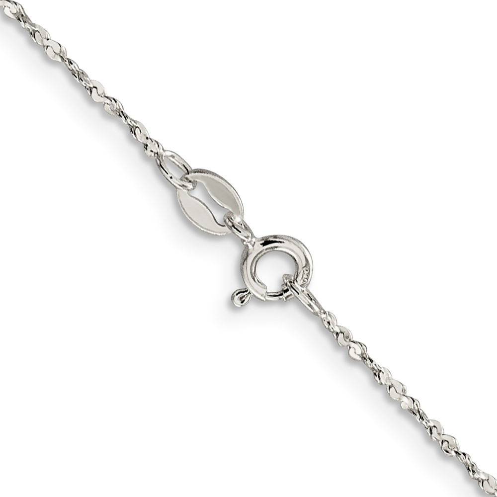 Sterling Silver 1.4mm Twisted Serpentine Chain (QPEN6-20)