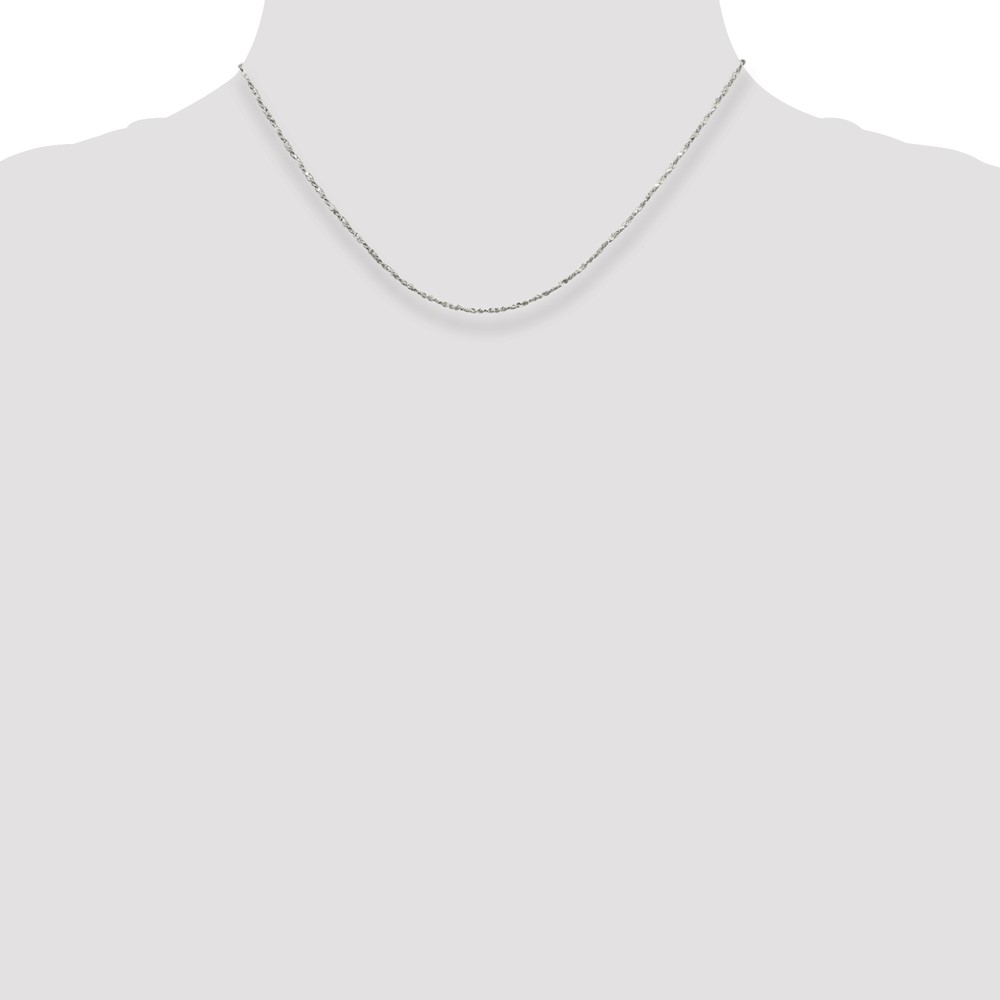 Sterling Silver 1.4mm Twisted Serpentine Chain (QPEN6-16)