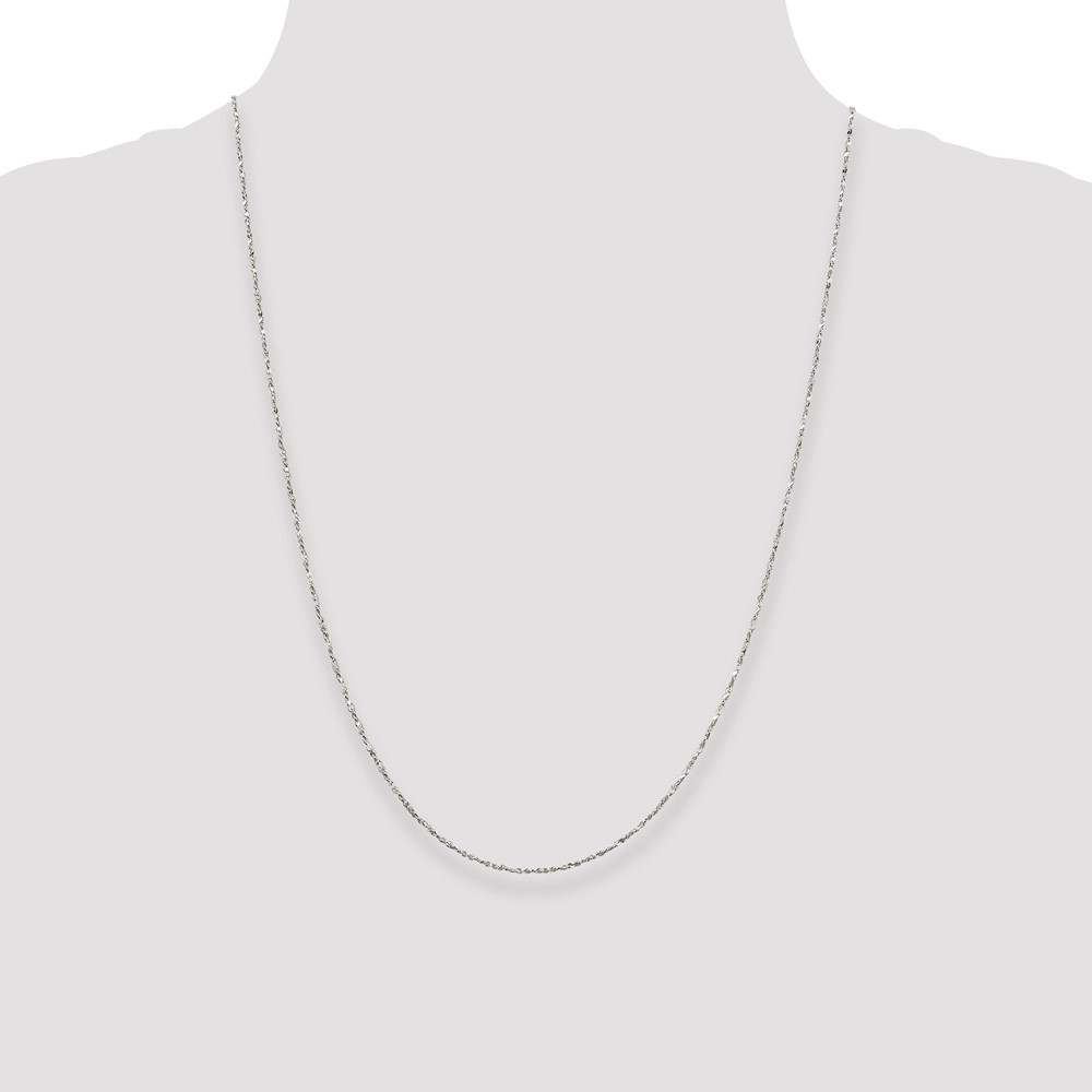 Sterling Silver 1.4mm Twisted Serpentine Chain (QPEN6-24)
