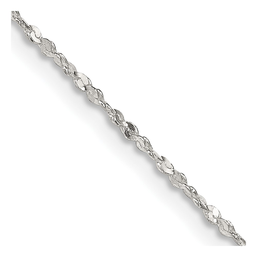 Sterling Silver 1.4mm Twisted Serpentine Chain (QPEN6-20)