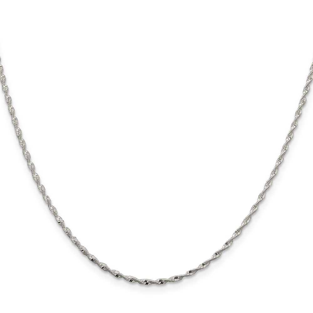 Sterling Silver 1.65mm Twisted Herringbone Chain (QPH5-20)