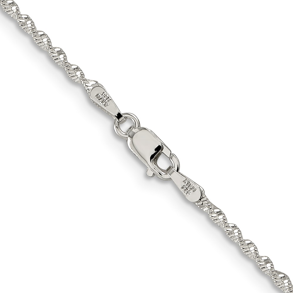 Sterling Silver 1.65mm Twisted Herringbone Chain (QPH5-20)