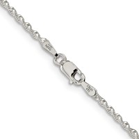 Sterling Silver 1.65mm Twisted Herringbone Chain view 3