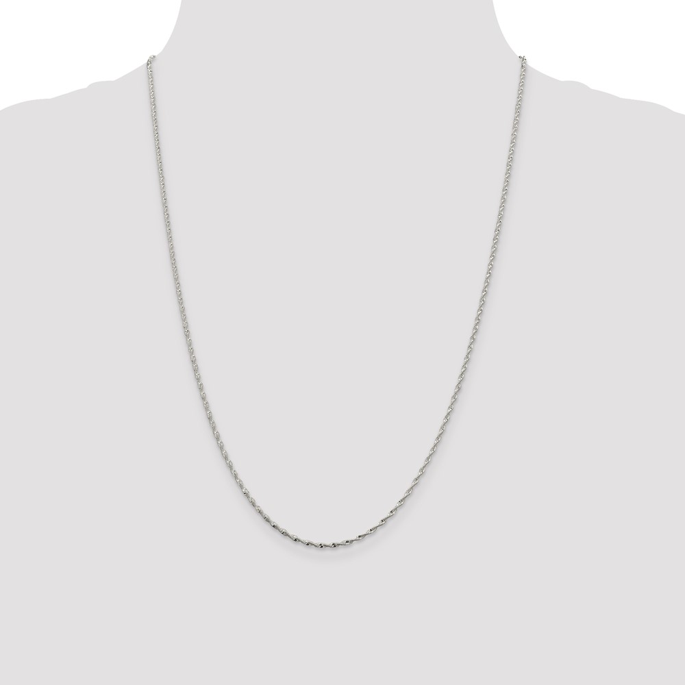Sterling Silver 1.65mm Twisted Herringbone Chain (QPH5-24)