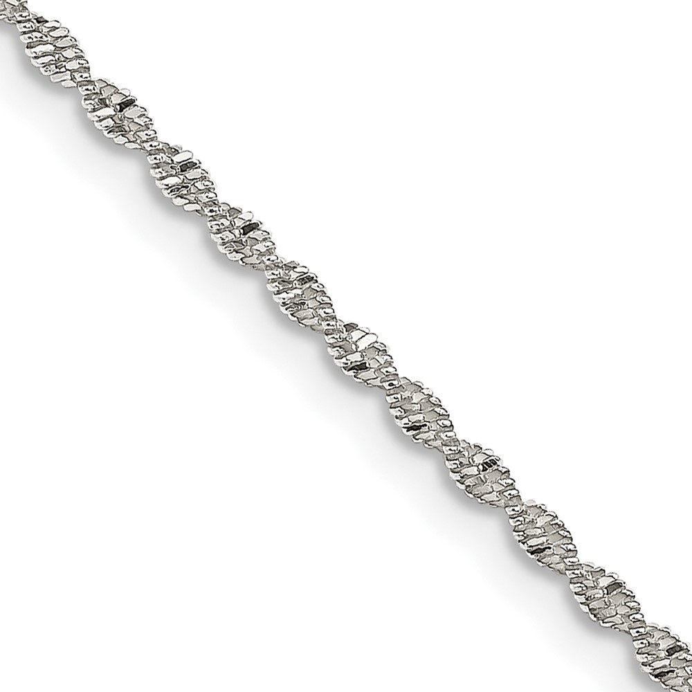 Sterling Silver 1.65mm Twisted Herringbone Chain (QPH5-16)