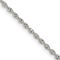 Sterling Silver 1.65mm Twisted Herringbone Chain view 1