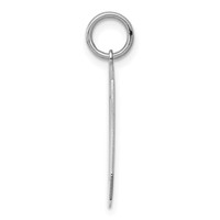 Sterling Silver Rhodium-plated Polished Number 0 Charm view 2