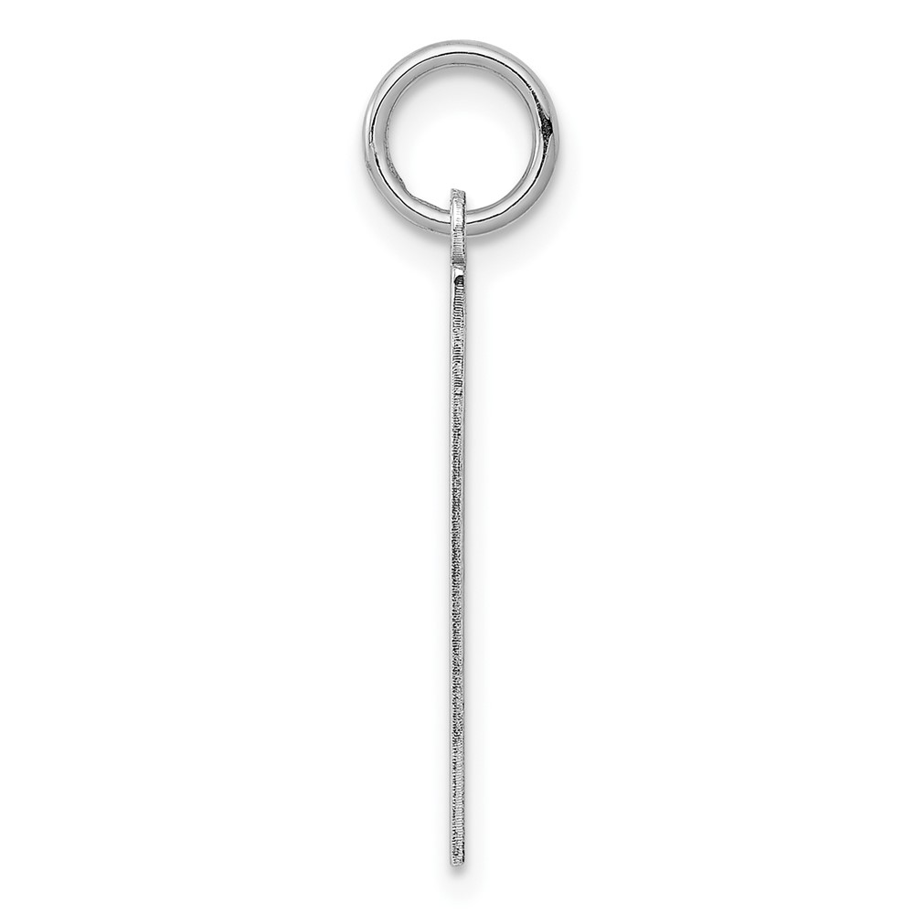 Sterling Silver/Rhodium-plated Polished Number 1 Charm (QPL01)