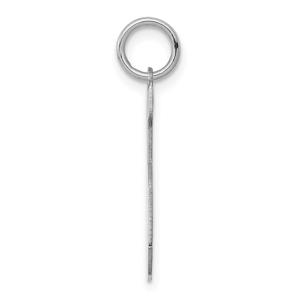 Sterling Silver/Rhodium-plated Polished Number 5 Charm (QPL05)