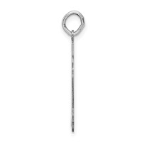 Sterling Silver Rhodium-plated Polished Number 10 Charm view 2