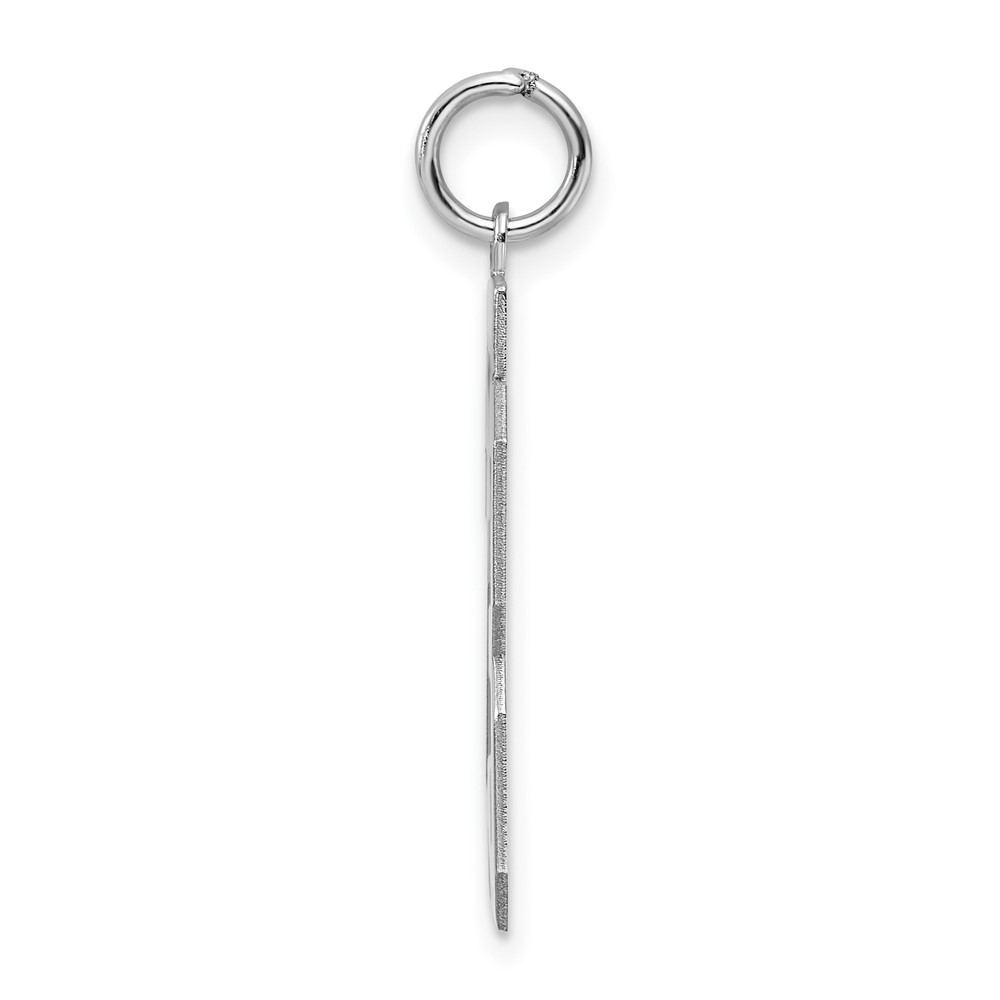 Sterling Silver/Rhodium-plated Polished Number 23 Charm (QPL23)