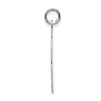 Sterling Silver Rhodium-plated Polished Number 48 Charm view 2