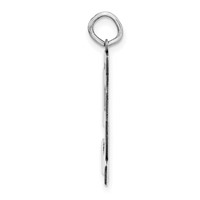 Sterling Silver Rhodium-plated Polished Number 52 Charm view 2