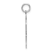Sterling Silver Rhodium-plated Polished Number 58 Charm view 2