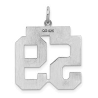 Sterling Silver Rhodium-plated Polished Number 59 Charm view 4