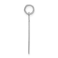 Sterling Silver Rhodium-plated Polished Number 97 Charm view 2