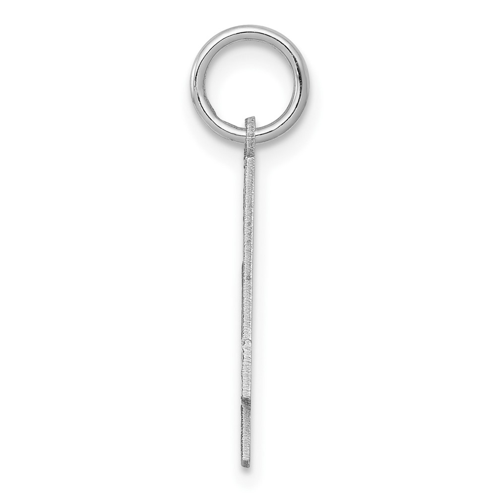 Sterling Silver/Rhodium-plated Satin Number 4 Charm (QPM04)