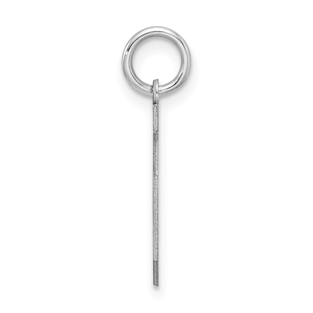 Sterling Silver/Rhodium-plated Satin Number 5 Charm (QPM05)
