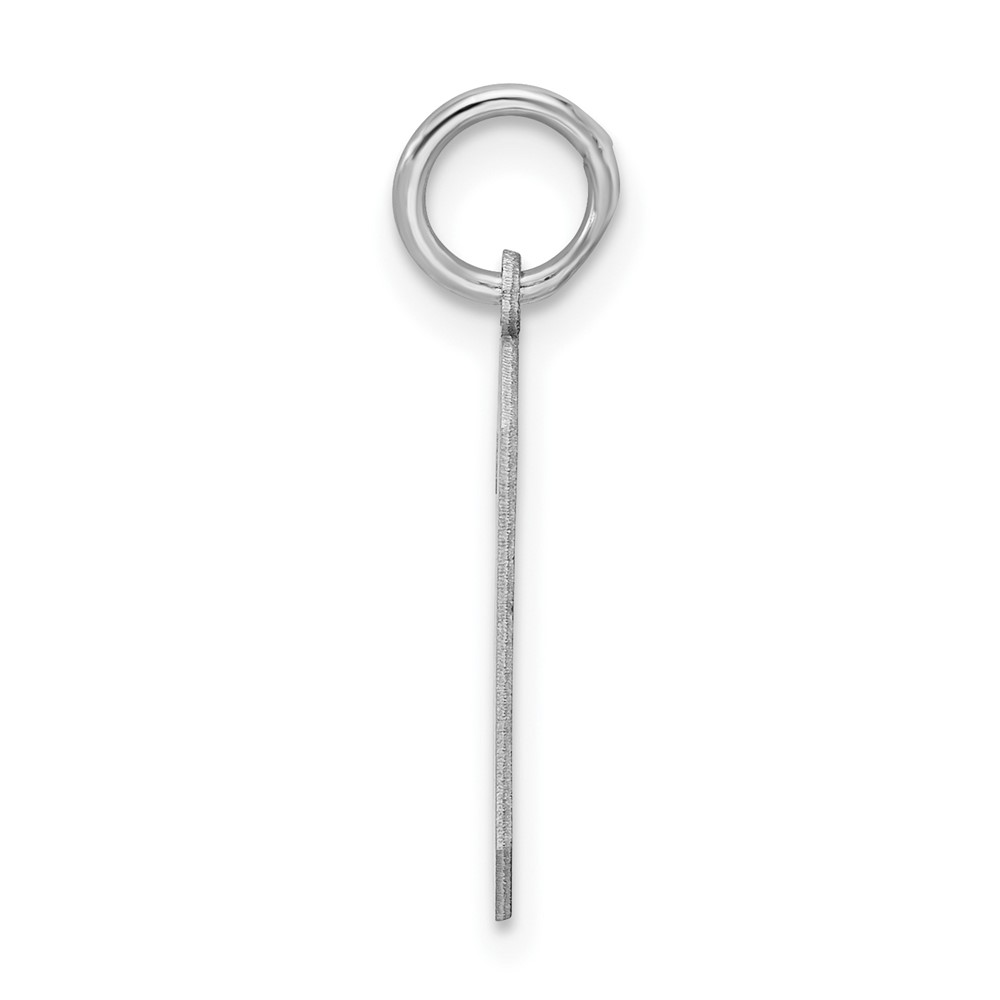 Sterling Silver/Rhodium-plated Satin Number 6 Charm (QPM06)