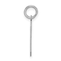 Sterling Silver Rhodium-plated Satin Number 6 Charm view 2