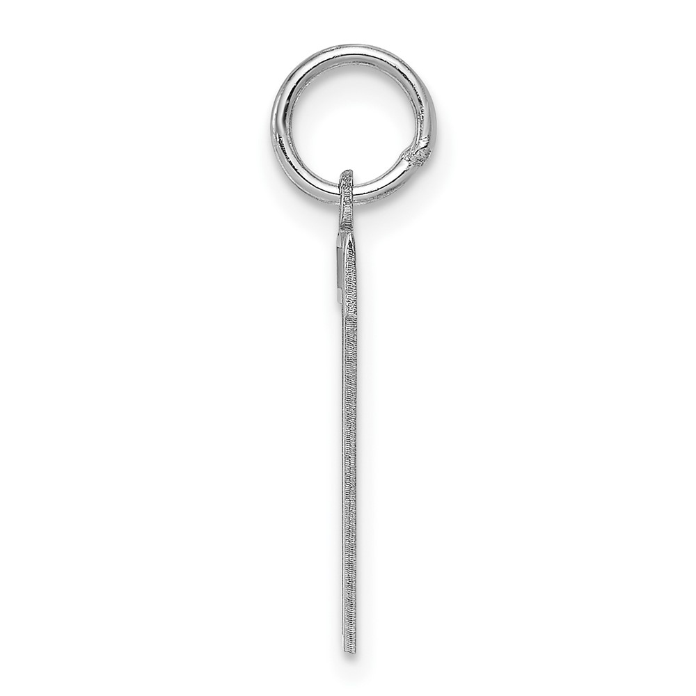 Sterling Silver/Rhodium-plated Satin Number 7 Charm (QPM07)