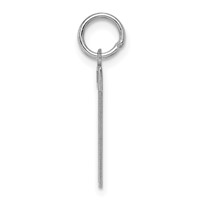 Sterling Silver Rhodium-plated Satin Number 7 Charm view 2