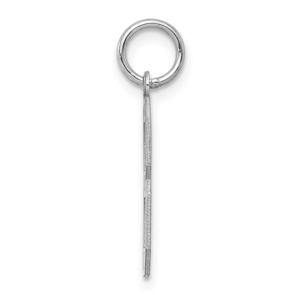 Sterling Silver/Rhodium-plated Satin Number 8 Charm (QPM08)