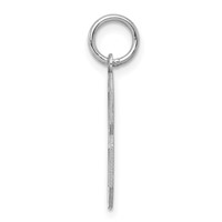 Sterling Silver Rhodium-plated Satin Number 8 Charm view 2