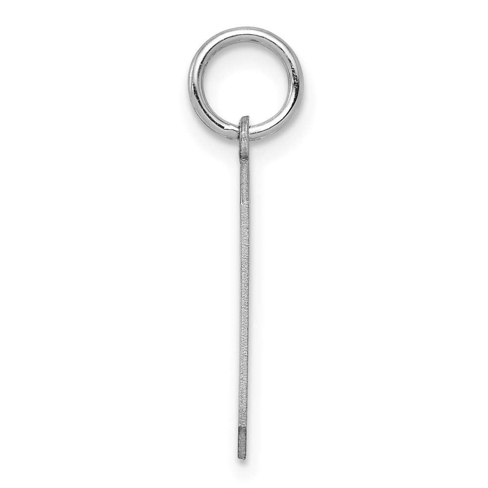 Sterling Silver/Rhodium-plated Satin Number 9 Charm (QPM09)