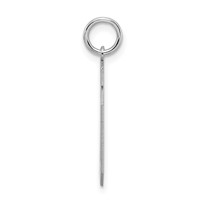 Sterling Silver Rhodium-plated Satin Number 10 Charm view 2