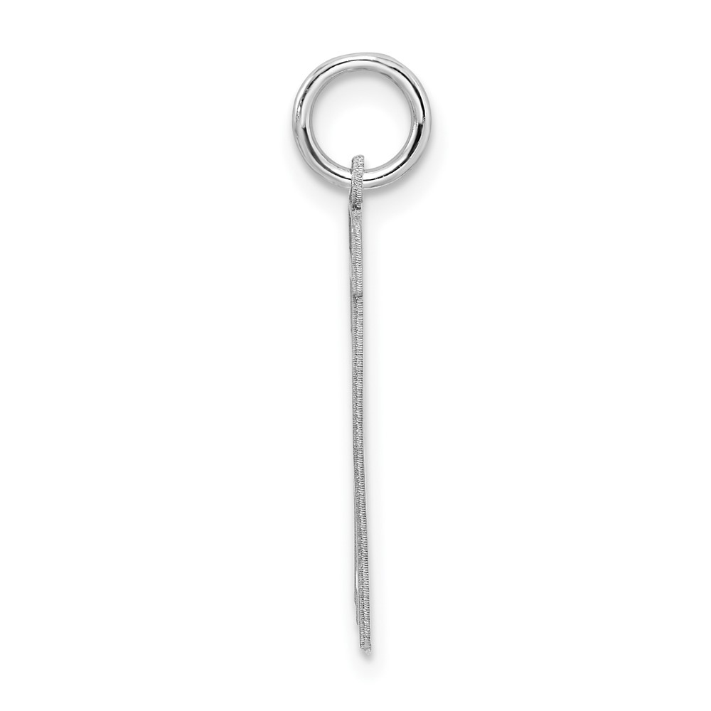 Sterling Silver/Rhodium-plated Satin Number 11 Charm (QPM11)